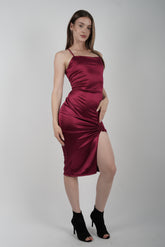 Vestido Sirena Borgoña