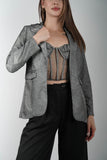 Blazer Stardust Plateado Brillo