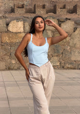 Corset Popelina Celeste