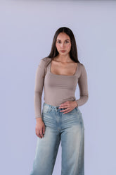 Top Viscosa Basico Beige