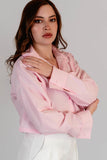 Camisa Cropped Popelina Rosada