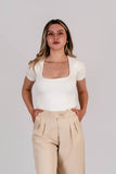 Top Viscosa Cuadrado Blanco