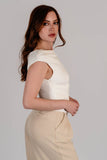 Top Viscosa Off shoulder Blanco