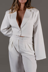 Blazer Crooped Sakura Blanco