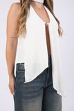 Top Sensual Seda Blanco