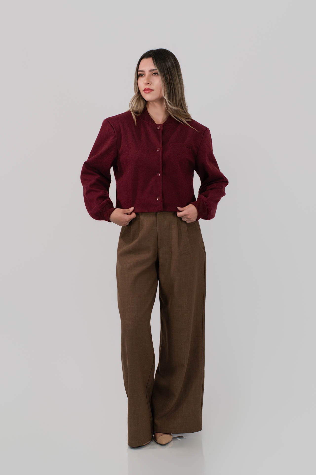Chaqueta Bomber Muse Burgundy