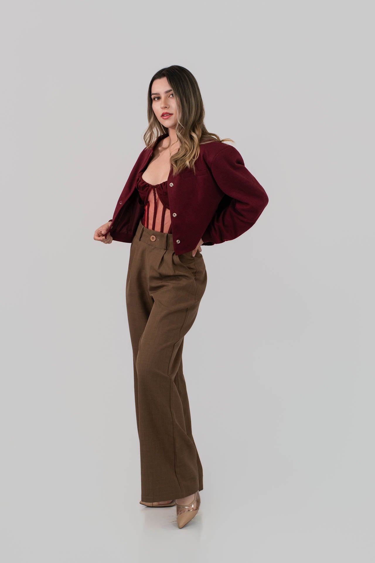 Chaqueta Bomber Muse Burgundy