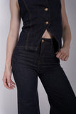 Jeans Wide Leg Dark Denim