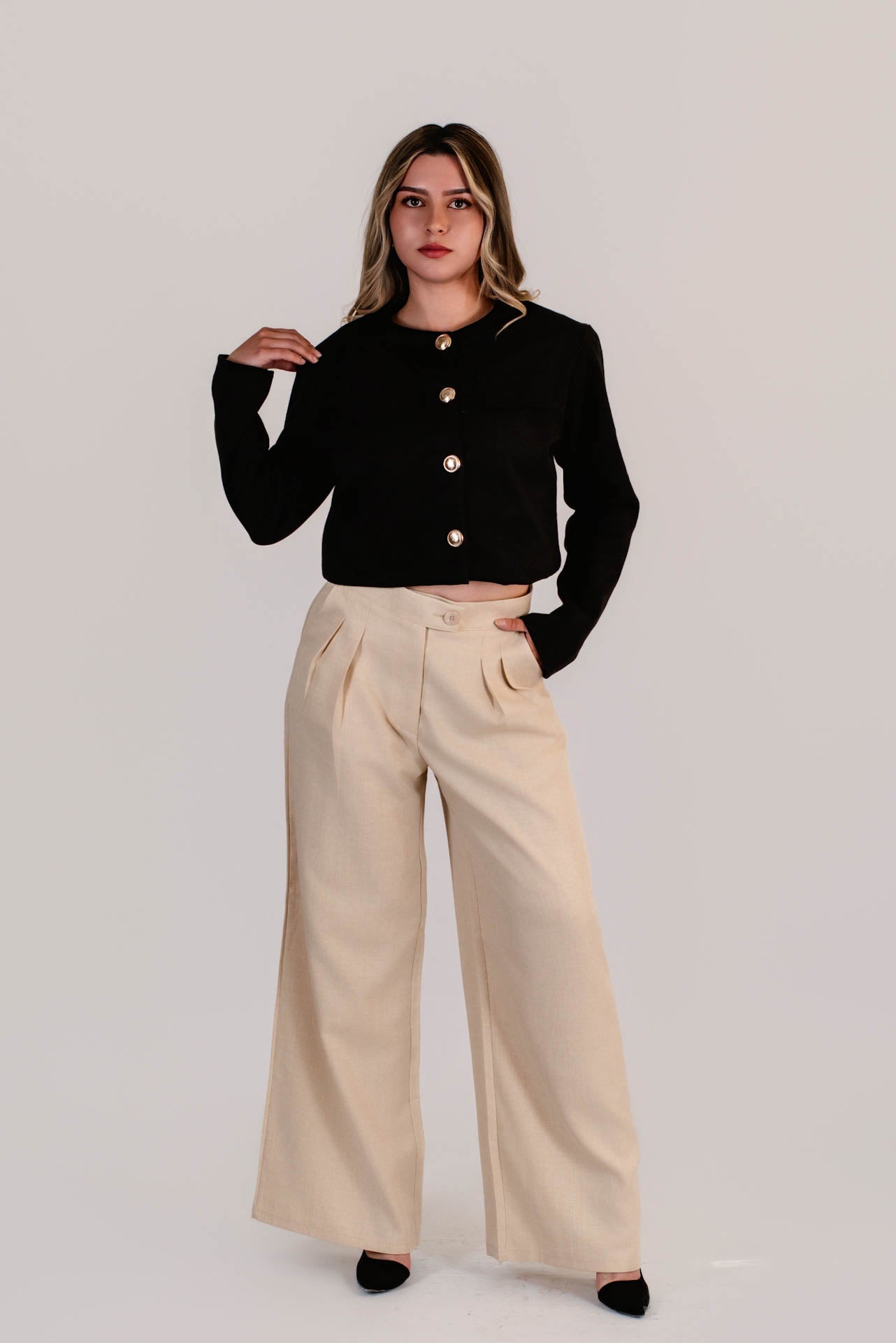 Chaqueta Paño Aurora Negro