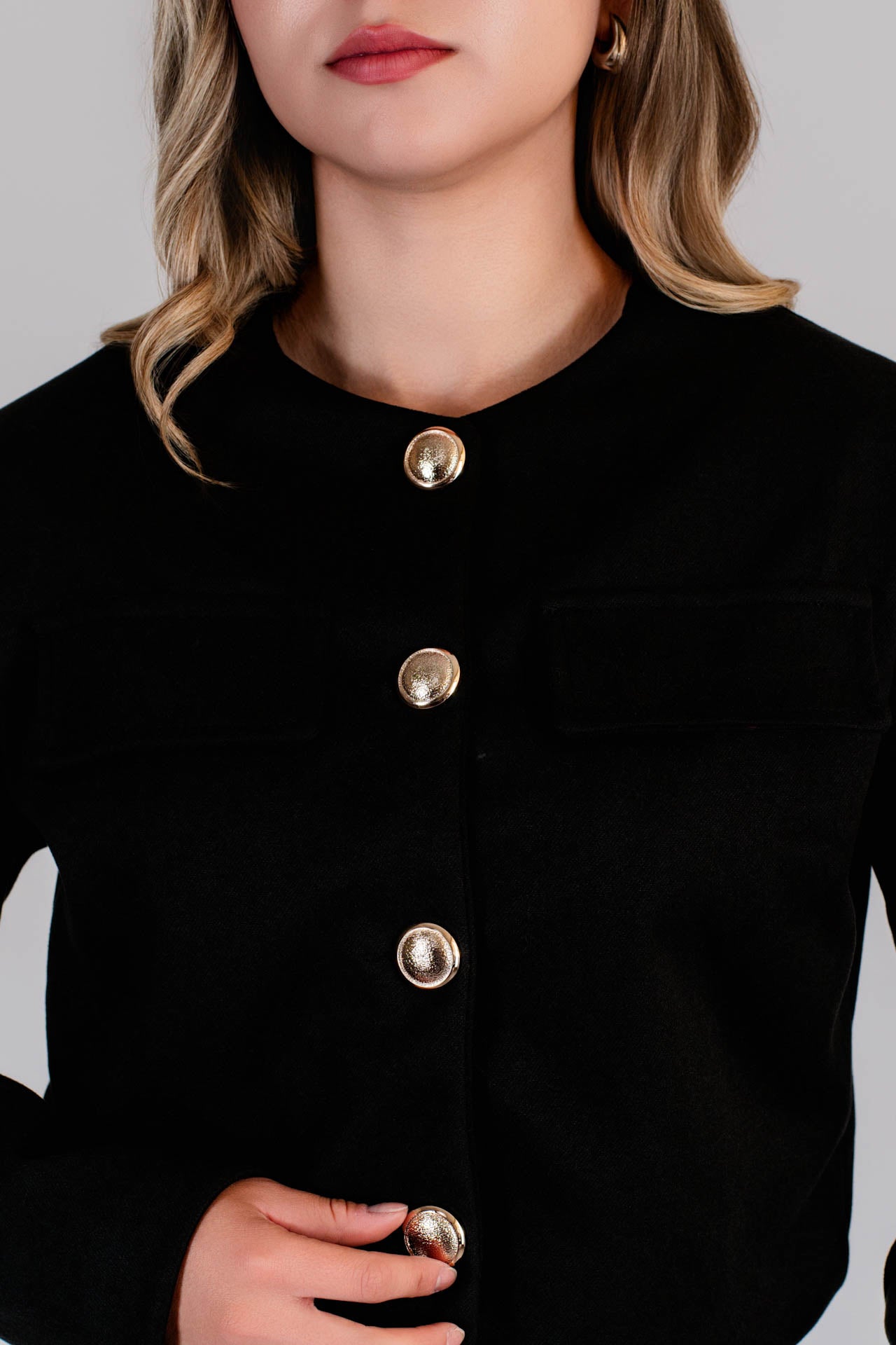 Chaqueta Paño Aurora Negro