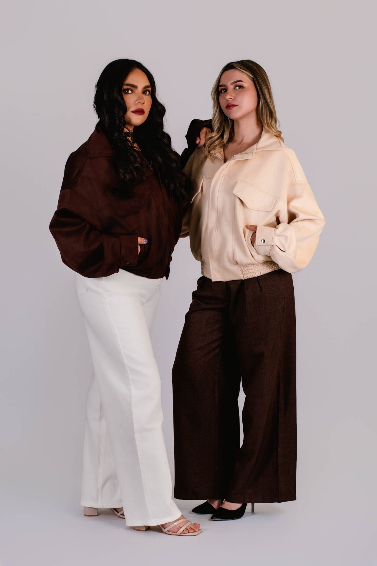 Chaqueta Bomber Suede Chocolate