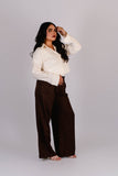 Camisa Cropped Popelina Vainilla
