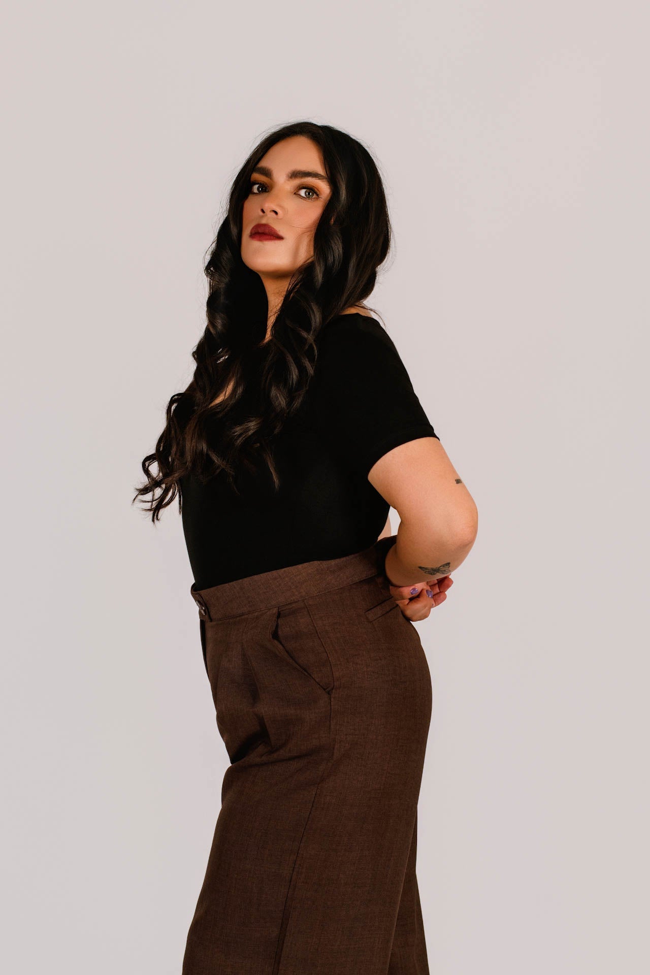 Top Viscosa Cuello Cuadrado Negro