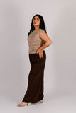 Top Viscosa Off Shoulder Beige