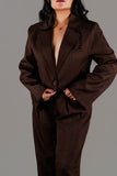 Blazer Crooped Sakura Chocolate