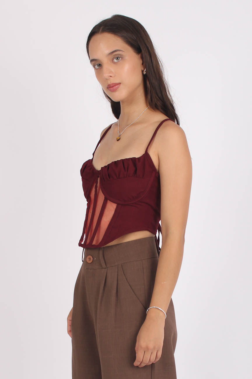 Corset Sastre Capri Burgundy