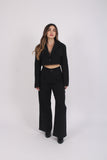 Blazer Cropped Vogue Negro