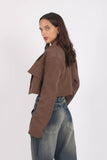 Blazer Cropped Vogue Mocca