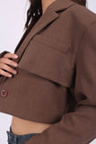 Blazer Cropped Vogue Mocca