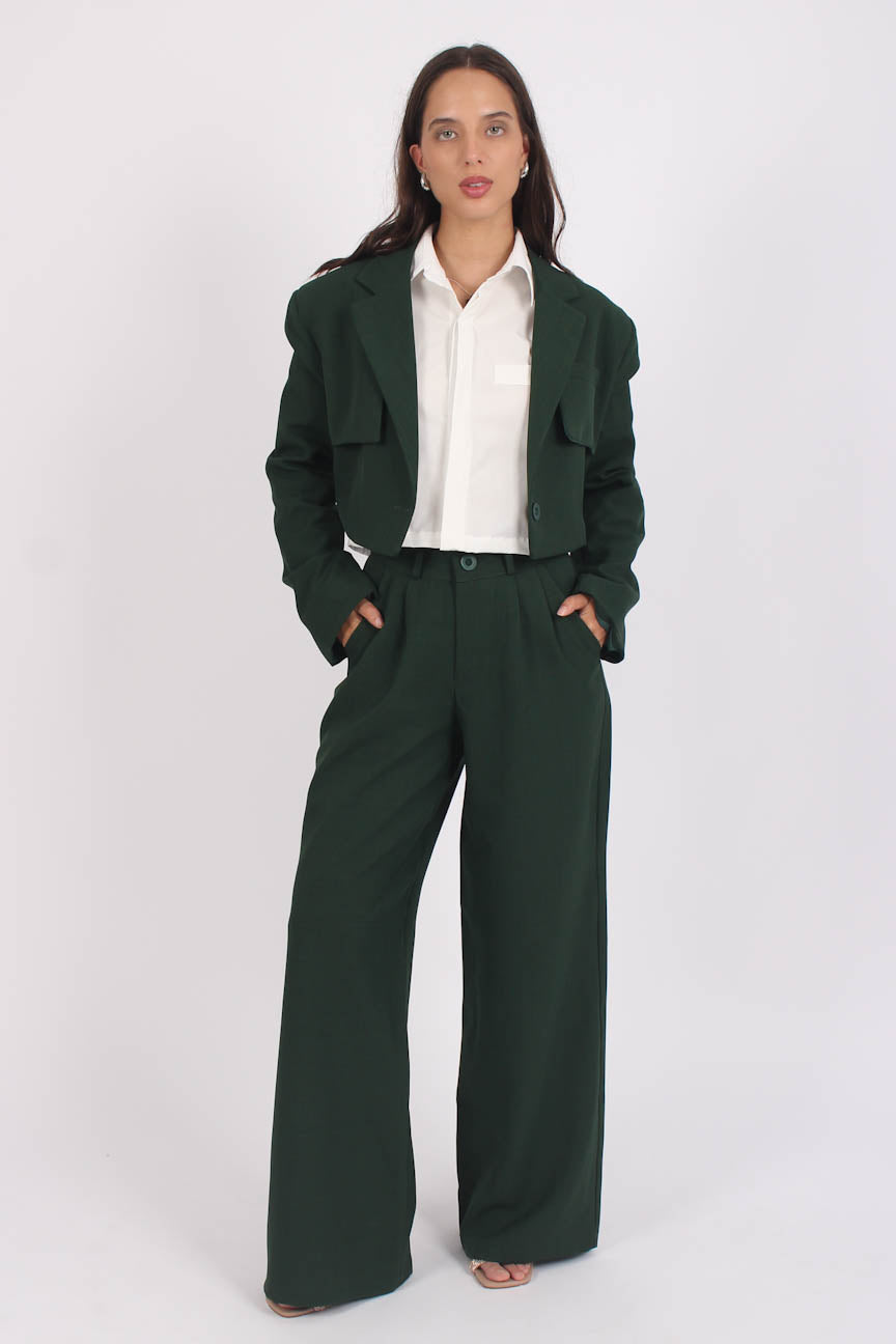 Blazer Cropped Vogue Verde