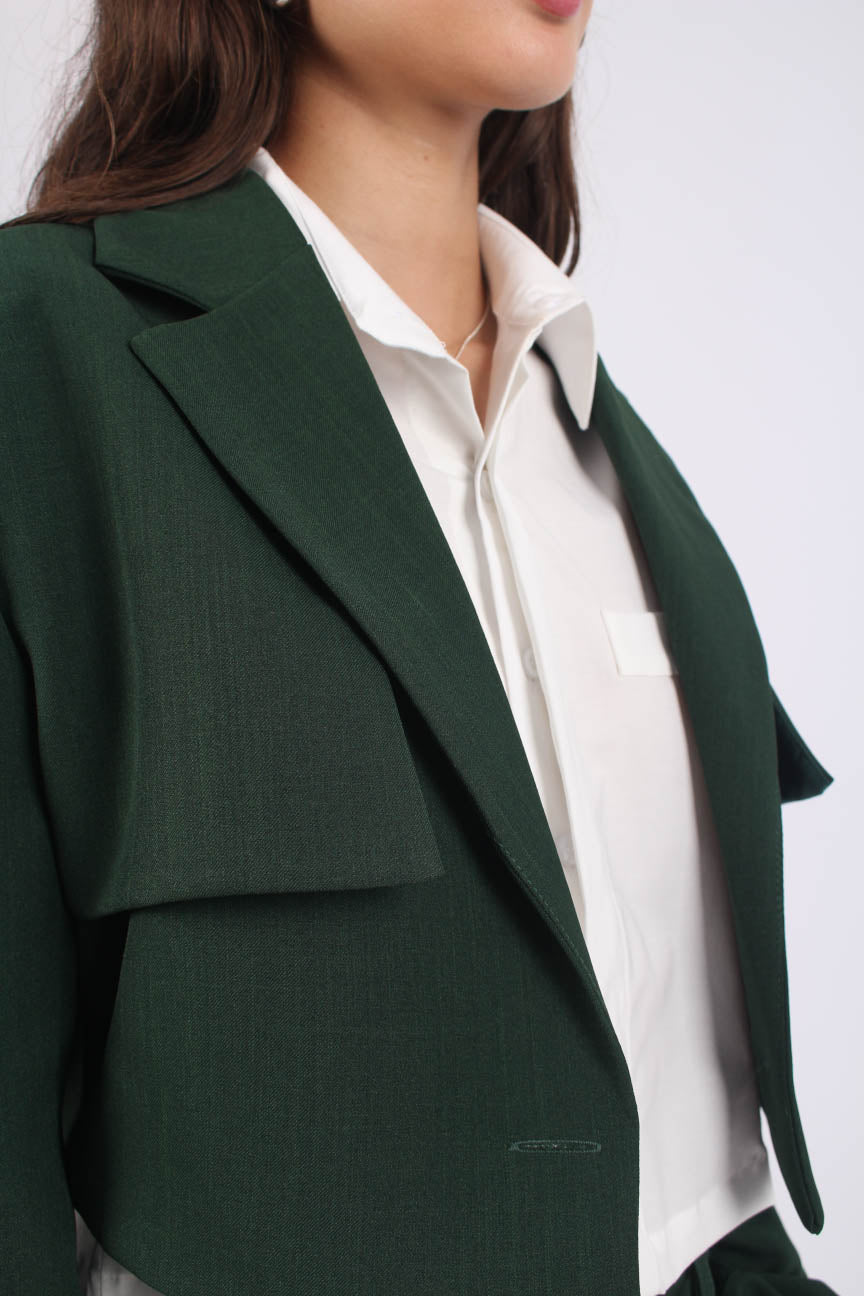 Blazer Cropped Vogue Verde