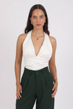 Top Glow Satin Blanco