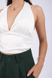 Top Glow Satin Blanco