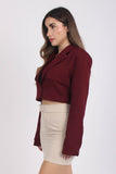 Blazer Cropped Vogue Burgundy