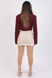 Blazer Cropped Vogue Burgundy