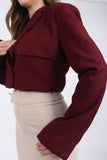 Blazer Cropped Vogue Burgundy
