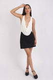Top Drapeado Velvet Blanco