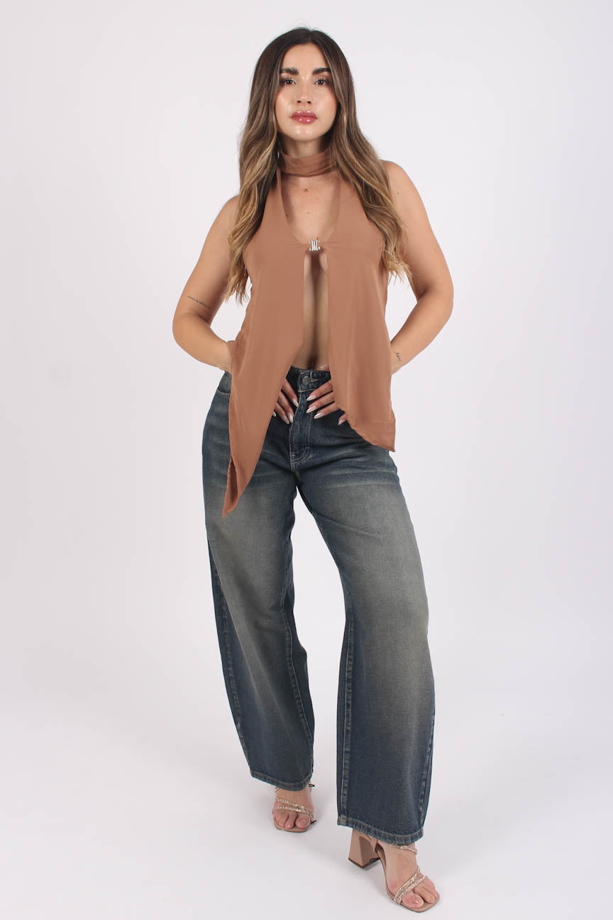 Top Sensual Seda Mocca